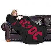 AC/DC Fleece Blanket with Sleeves